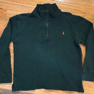 Ralph Lauren Forest Green Pullover with Orange Logo